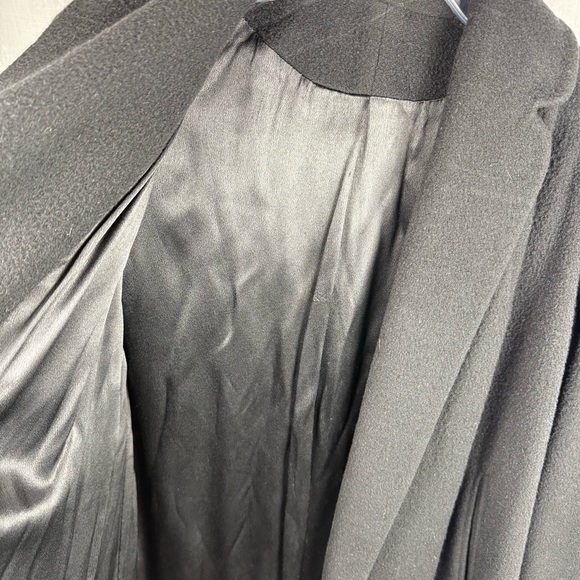 Cashmere Black Women's S Coat 1950s 1960s - Picture 6 of 10